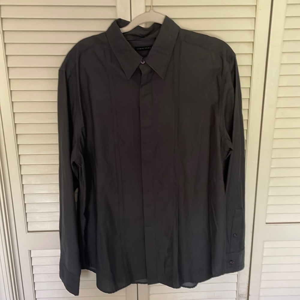 Structure Dark grey Lightweight Button-down, Large (41-43)